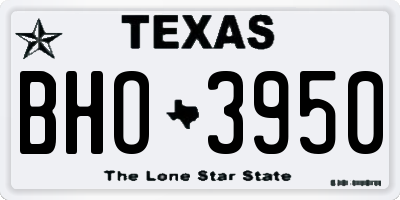 TX license plate BHO3950