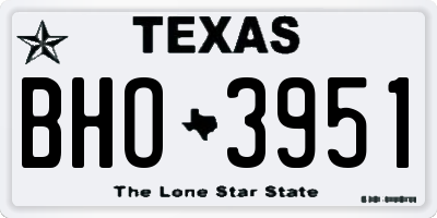 TX license plate BHO3951