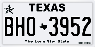 TX license plate BHO3952