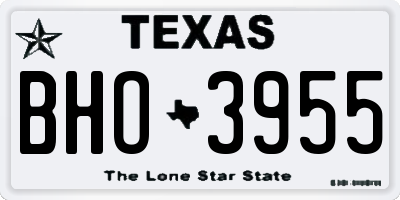 TX license plate BHO3955