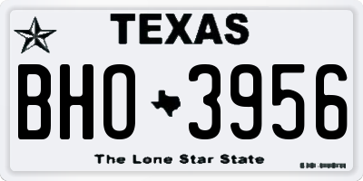 TX license plate BHO3956