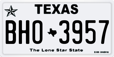 TX license plate BHO3957
