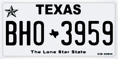 TX license plate BHO3959