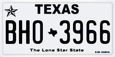 TX license plate BHO3966