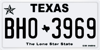 TX license plate BHO3969