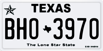 TX license plate BHO3970