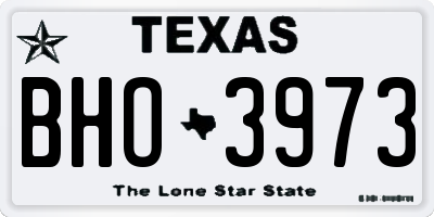 TX license plate BHO3973