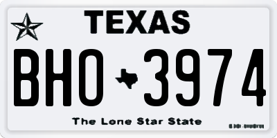 TX license plate BHO3974