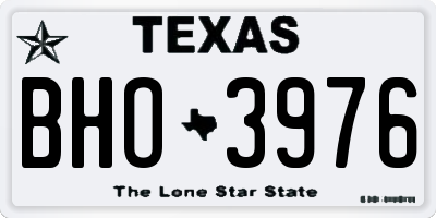 TX license plate BHO3976