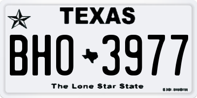TX license plate BHO3977