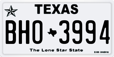 TX license plate BHO3994