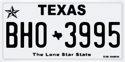 TX license plate BHO3995