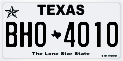 TX license plate BHO4010