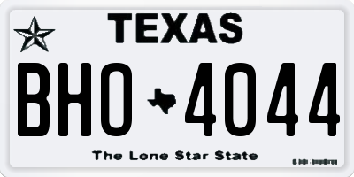 TX license plate BHO4044