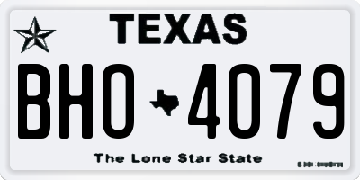 TX license plate BHO4079