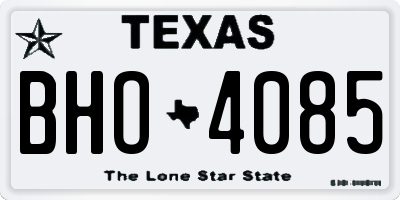 TX license plate BHO4085