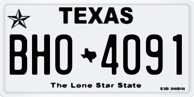 TX license plate BHO4091