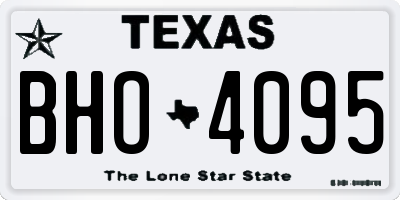 TX license plate BHO4095