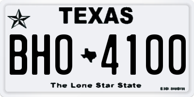 TX license plate BHO4100