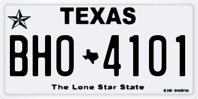 TX license plate BHO4101