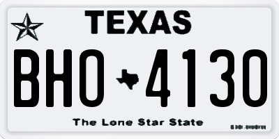 TX license plate BHO4130