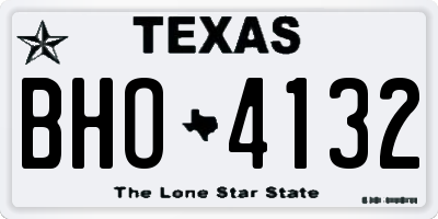 TX license plate BHO4132