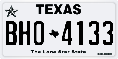 TX license plate BHO4133
