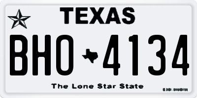 TX license plate BHO4134