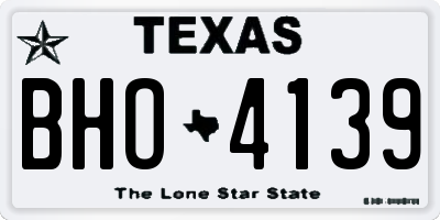 TX license plate BHO4139