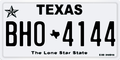 TX license plate BHO4144