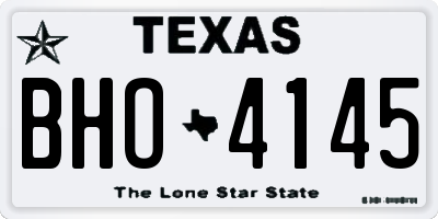 TX license plate BHO4145