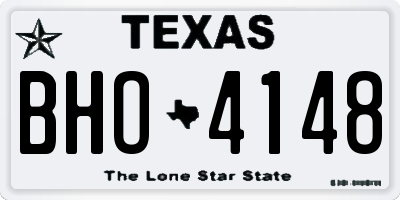 TX license plate BHO4148