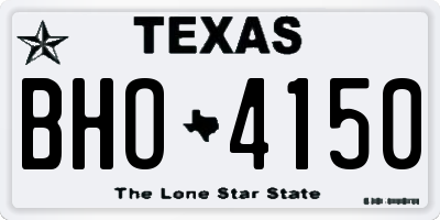 TX license plate BHO4150