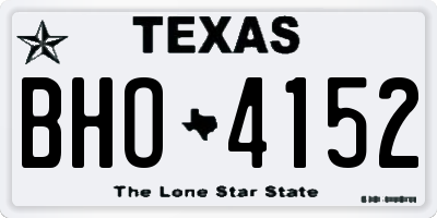 TX license plate BHO4152