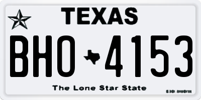 TX license plate BHO4153