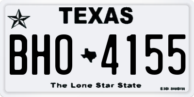 TX license plate BHO4155