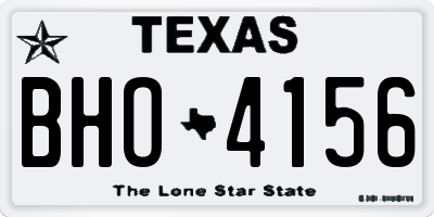 TX license plate BHO4156