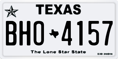 TX license plate BHO4157