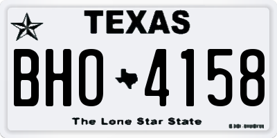 TX license plate BHO4158