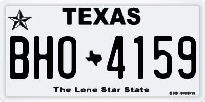 TX license plate BHO4159