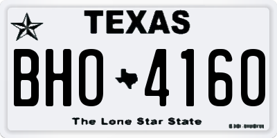 TX license plate BHO4160