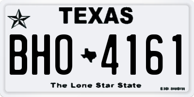 TX license plate BHO4161