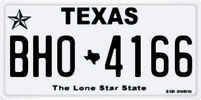 TX license plate BHO4166