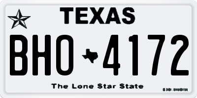 TX license plate BHO4172