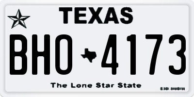 TX license plate BHO4173