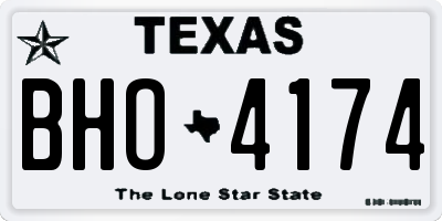 TX license plate BHO4174