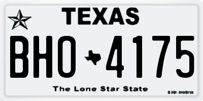 TX license plate BHO4175