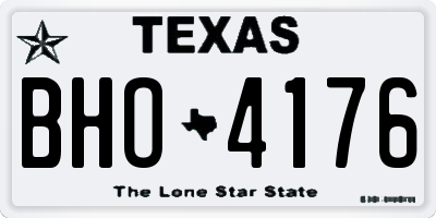 TX license plate BHO4176