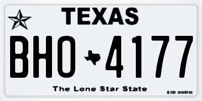TX license plate BHO4177
