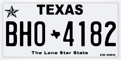 TX license plate BHO4182